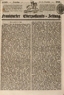 Frankfurter Ober-Post-Amts-Zeitung Donnerstag 11. Dezember 1845