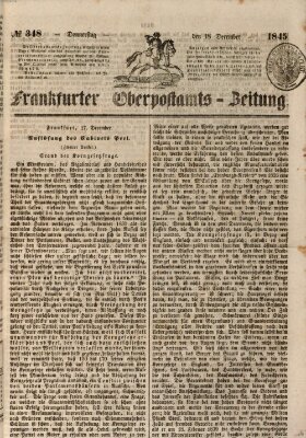 Frankfurter Ober-Post-Amts-Zeitung Donnerstag 18. Dezember 1845