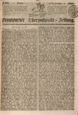 Frankfurter Ober-Post-Amts-Zeitung Sonntag 21. Dezember 1845