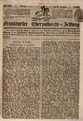 Frankfurter Ober-Post-Amts-Zeitung Montag 22. Dezember 1845