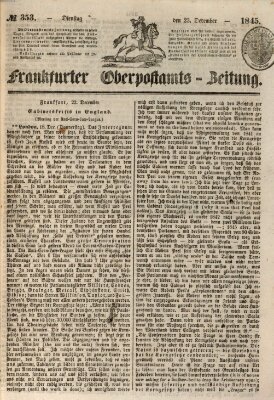 Frankfurter Ober-Post-Amts-Zeitung Dienstag 23. Dezember 1845