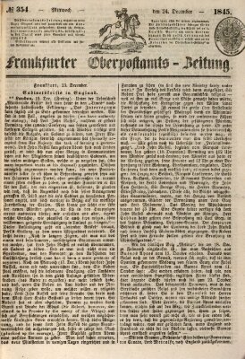 Frankfurter Ober-Post-Amts-Zeitung Mittwoch 24. Dezember 1845