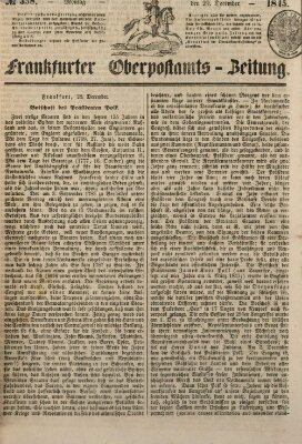 Frankfurter Ober-Post-Amts-Zeitung Montag 29. Dezember 1845