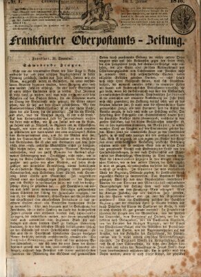 Frankfurter Ober-Post-Amts-Zeitung Donnerstag 1. Januar 1846