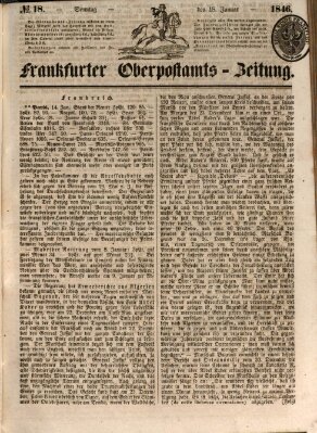 Frankfurter Ober-Post-Amts-Zeitung Sonntag 18. Januar 1846