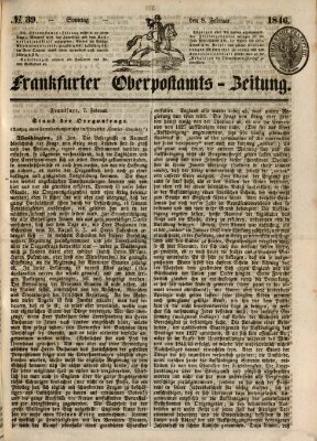 Frankfurter Ober-Post-Amts-Zeitung Sonntag 8. Februar 1846