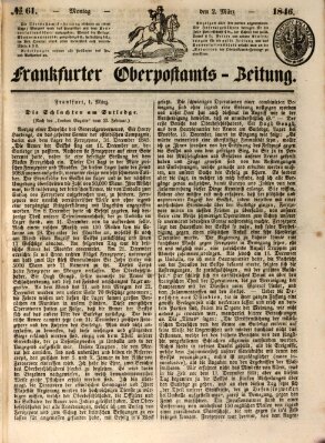 Frankfurter Ober-Post-Amts-Zeitung Montag 2. März 1846