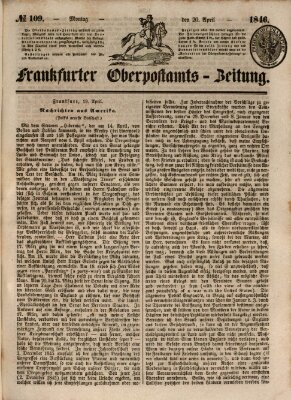 Frankfurter Ober-Post-Amts-Zeitung Montag 20. April 1846