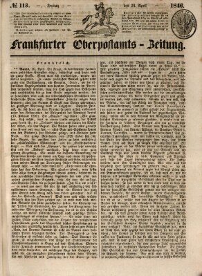 Frankfurter Ober-Post-Amts-Zeitung Freitag 24. April 1846