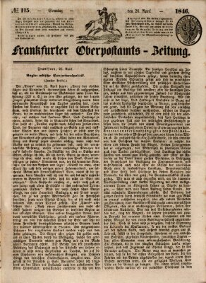Frankfurter Ober-Post-Amts-Zeitung Sonntag 26. April 1846