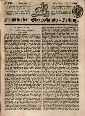 Frankfurter Ober-Post-Amts-Zeitung Donnerstag 14. Mai 1846