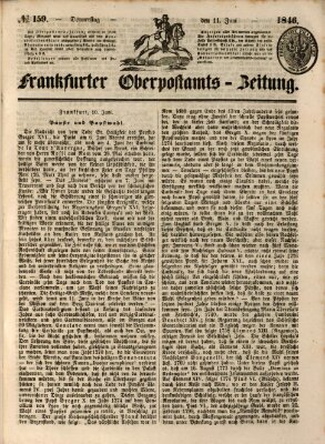 Frankfurter Ober-Post-Amts-Zeitung Donnerstag 11. Juni 1846