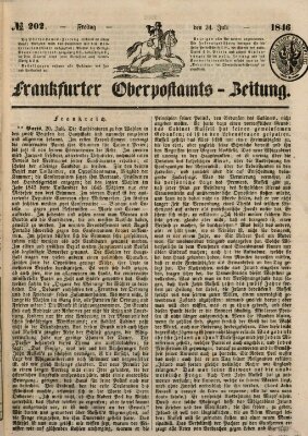 Frankfurter Ober-Post-Amts-Zeitung Freitag 24. Juli 1846