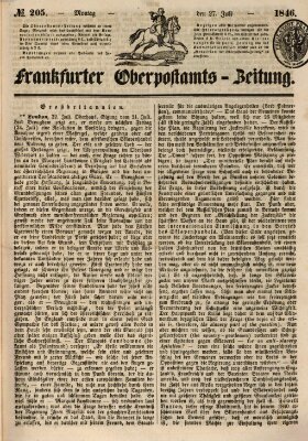 Frankfurter Ober-Post-Amts-Zeitung Montag 27. Juli 1846