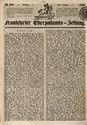 Frankfurter Ober-Post-Amts-Zeitung Montag 3. August 1846