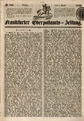 Frankfurter Ober-Post-Amts-Zeitung Dienstag 4. August 1846