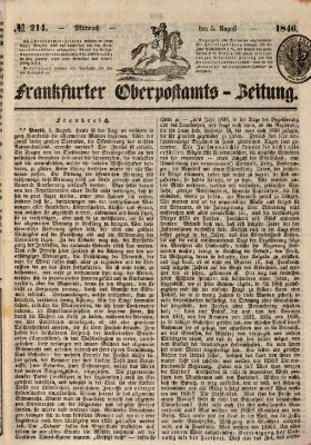 Frankfurter Ober-Post-Amts-Zeitung Mittwoch 5. August 1846