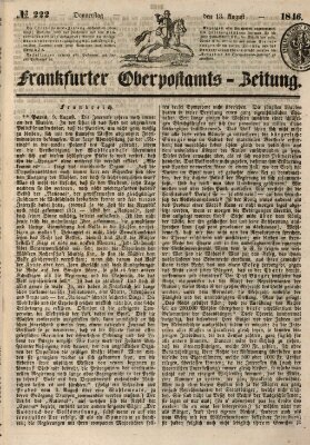 Frankfurter Ober-Post-Amts-Zeitung Donnerstag 13. August 1846