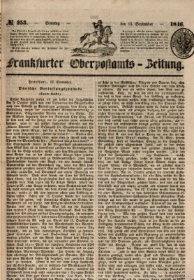 Frankfurter Ober-Post-Amts-Zeitung Sonntag 13. September 1846