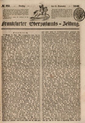 Frankfurter Ober-Post-Amts-Zeitung Dienstag 15. September 1846