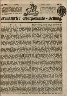 Frankfurter Ober-Post-Amts-Zeitung Freitag 16. Oktober 1846