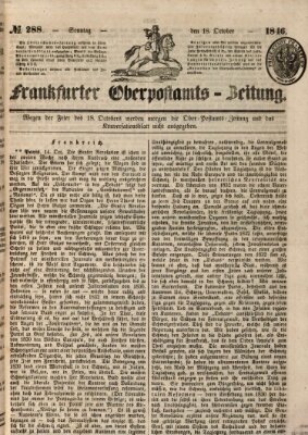 Frankfurter Ober-Post-Amts-Zeitung Sonntag 18. Oktober 1846