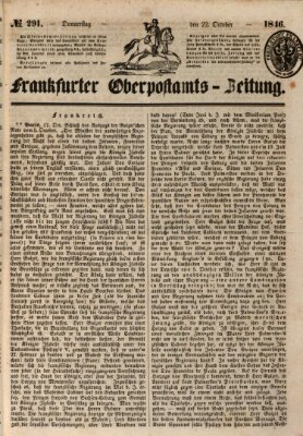 Frankfurter Ober-Post-Amts-Zeitung Donnerstag 22. Oktober 1846