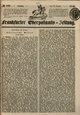 Frankfurter Ober-Post-Amts-Zeitung Samstag 24. Oktober 1846