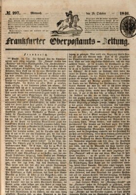 Frankfurter Ober-Post-Amts-Zeitung Mittwoch 28. Oktober 1846