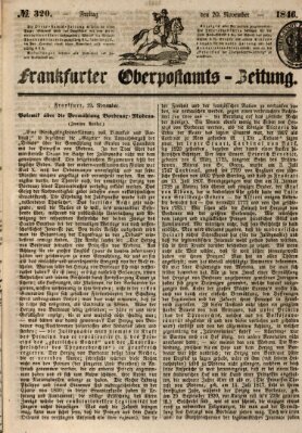 Frankfurter Ober-Post-Amts-Zeitung Freitag 20. November 1846