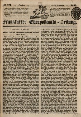 Frankfurter Ober-Post-Amts-Zeitung Samstag 21. November 1846