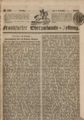 Frankfurter Ober-Post-Amts-Zeitung Dienstag 1. Dezember 1846