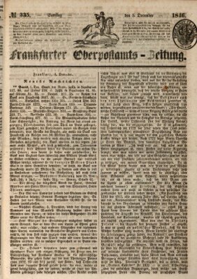 Frankfurter Ober-Post-Amts-Zeitung Samstag 5. Dezember 1846