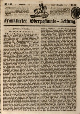 Frankfurter Ober-Post-Amts-Zeitung Mittwoch 9. Dezember 1846