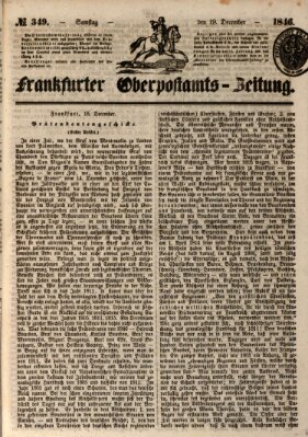 Frankfurter Ober-Post-Amts-Zeitung Samstag 19. Dezember 1846