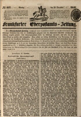 Frankfurter Ober-Post-Amts-Zeitung Montag 28. Dezember 1846