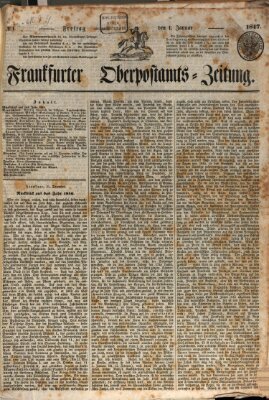 Frankfurter Ober-Post-Amts-Zeitung Freitag 1. Januar 1847