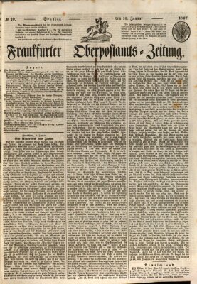 Frankfurter Ober-Post-Amts-Zeitung Sonntag 10. Januar 1847