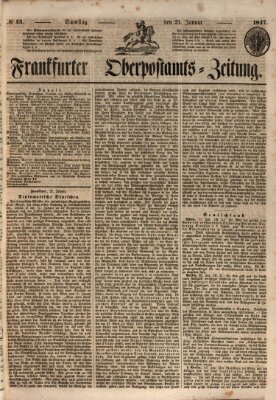 Frankfurter Ober-Post-Amts-Zeitung Samstag 23. Januar 1847