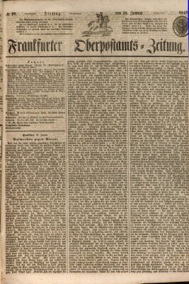 Frankfurter Ober-Post-Amts-Zeitung Freitag 29. Januar 1847