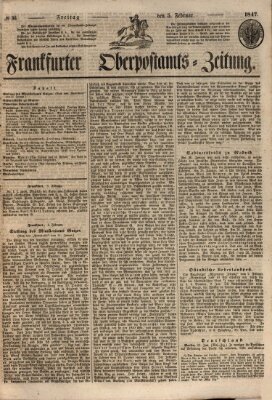 Frankfurter Ober-Post-Amts-Zeitung Freitag 5. Februar 1847