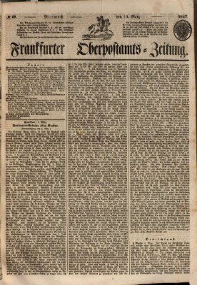 Frankfurter Ober-Post-Amts-Zeitung Mittwoch 10. März 1847