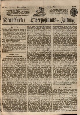 Frankfurter Ober-Post-Amts-Zeitung Donnerstag 11. März 1847