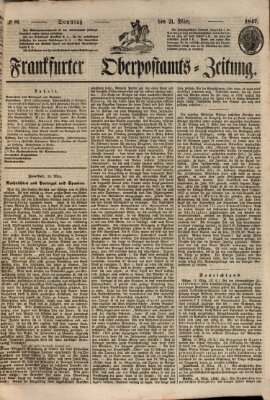 Frankfurter Ober-Post-Amts-Zeitung Sonntag 21. März 1847