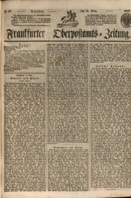 Frankfurter Ober-Post-Amts-Zeitung Sonntag 28. März 1847