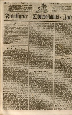 Frankfurter Ober-Post-Amts-Zeitung Freitag 30. April 1847