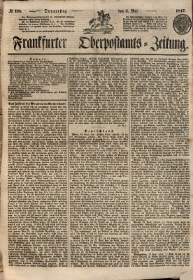 Frankfurter Ober-Post-Amts-Zeitung Donnerstag 6. Mai 1847