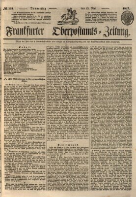 Frankfurter Ober-Post-Amts-Zeitung Donnerstag 13. Mai 1847