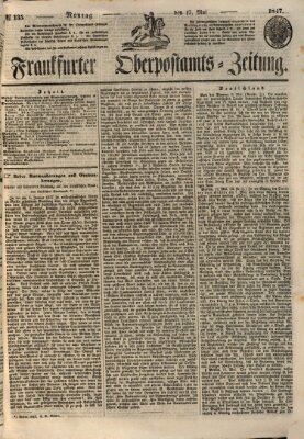 Frankfurter Ober-Post-Amts-Zeitung Montag 17. Mai 1847