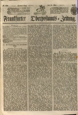 Frankfurter Ober-Post-Amts-Zeitung Donnerstag 20. Mai 1847